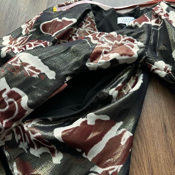 NEW TANYA TAYLOR cameron top in black multi Lame Shimmer 0 - Picture 13 of 17